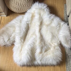 Luxurious White Fluffy Coat